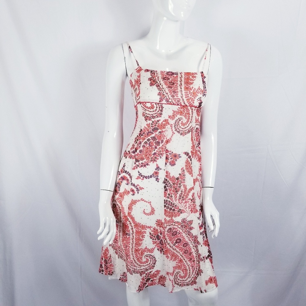 Un Deux Trois Silk Dress Empire Waist Fit Flare M